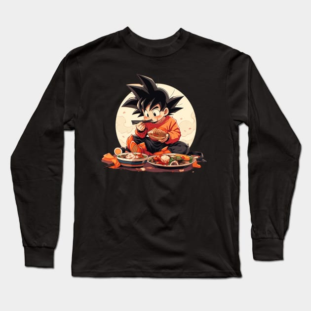 kid goku Long Sleeve T-Shirt by lets find pirate